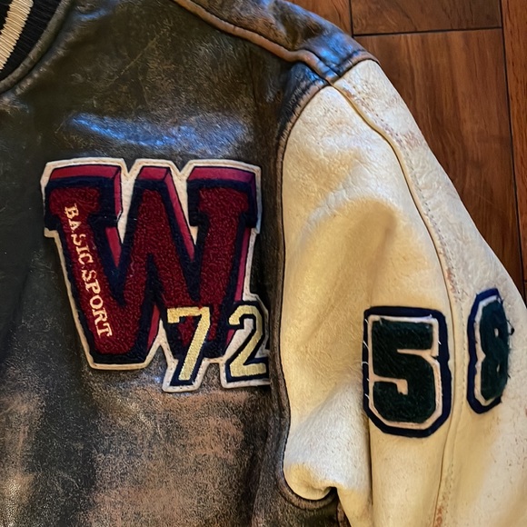 Vintage GAP Leather Varsity Jacket size L - Picture 2 of 6